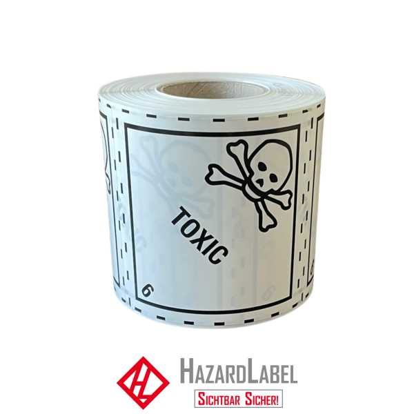 Hazard Label Class 6.1, 10x10 cm, PE-Folie, TOXIC